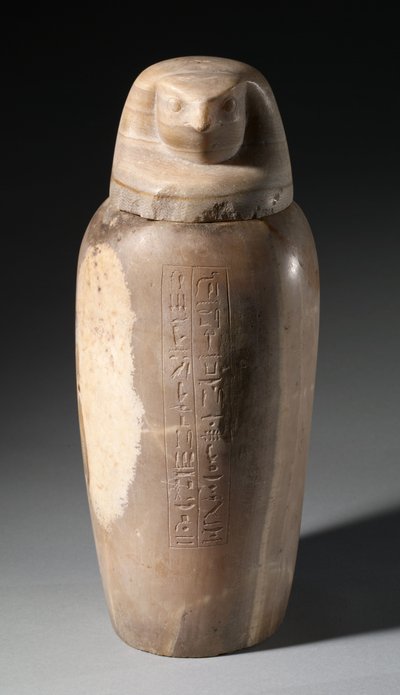 Jarra Canópica con Cabeza de Halcón, 664-525 a.C. de Egyptian 26th Dynasty