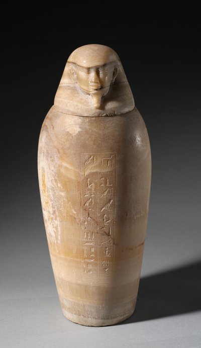 Jarro canópico con cabeza de hombre, 664-525 a.C. de Egyptian 26th Dynasty