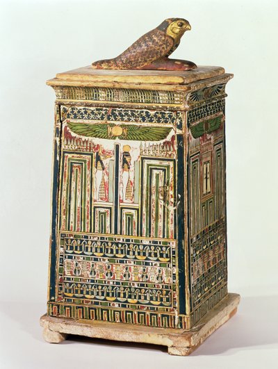 Caja de jarra canópica, de Saqqara, Periodo Tardío de Egyptian 26th Dynasty
