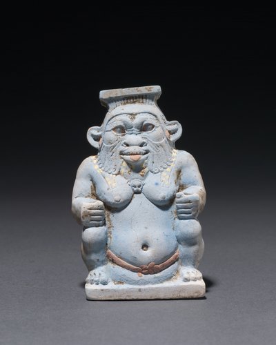 Jarro cosmético en forma del dios Bes, 664-525 a.C. de Egyptian 26th Dynasty