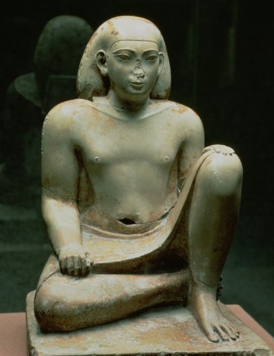 Figura agachada de Bes (piedra caliza) de Egyptian 26th Dynasty