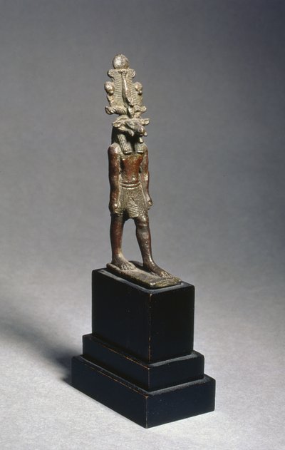 Figura de Harsaphes, una deidad con cabeza de carnero, Periodo Tardío, c.600 a.C. de Egyptian 26th Dynasty