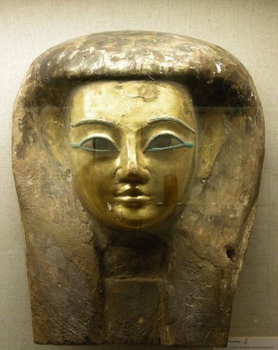 Cabeza de un sarcófago, Período Saita de Egyptian 26th Dynasty