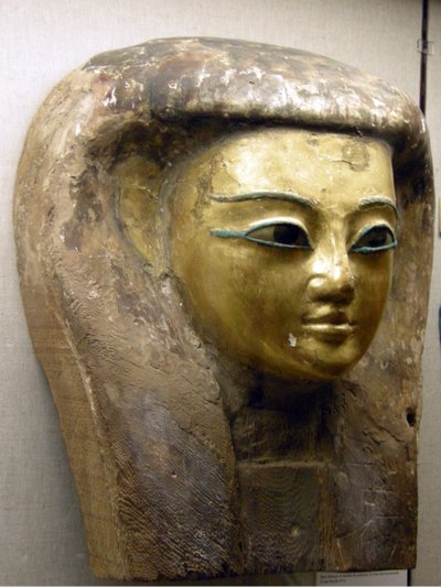 Cabeza de un sarcófago, Período Saita de Egyptian 26th Dynasty