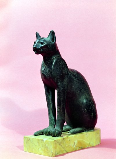 Escultura de un gato, Periodo Tardío de Egyptian 26th Dynasty
