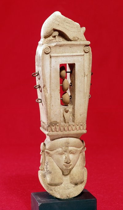 Sistro, Período Saíta (caliza) de Egyptian 26th Dynasty