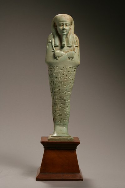 Figura de ushabti para Neferibre-si-Neith, Periodo Dinástico Tardío, reinado de Amasis, 570-526 a.C. de Egyptian 26th Dynasty