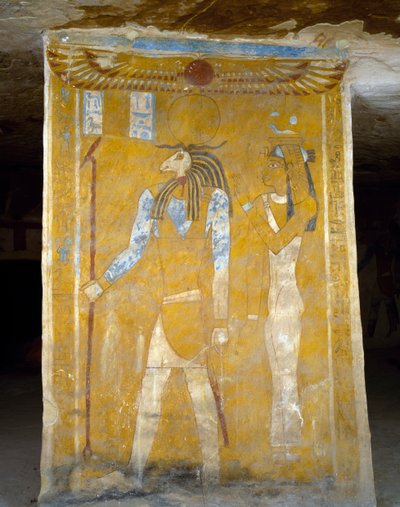 Pinturas murales de la Tumba de Pa Nentwy, Oasis de Bahariya, Giza, Egipto. Civilización egipcia, Dinastía XXVI, 663-525 a.C. de Egyptian 26th Dynasty