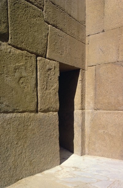 Muro de granito del templo del valle de Kefrén de Egyptian 4th Dynasty