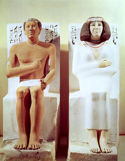 Rahotep y su Esposa, Nofret, c.2620 a.C. de Egyptian 4th Dynasty