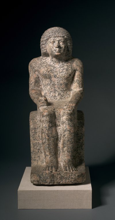 Estatua sentada de Nykara, 2408-2377 a.C. de Egyptian 5th Dynasty