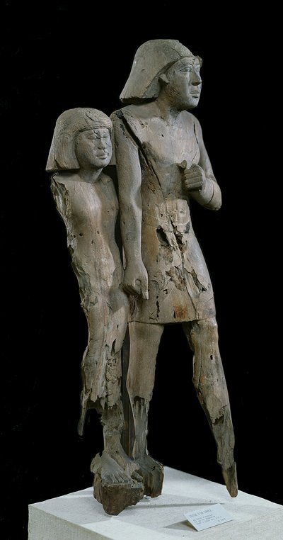 Pareja anónima conocida como la Pareja de Memphis, Reino Antiguo de Egyptian 6th Dynasty