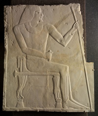 Relieve de Nyankhnesut Sentado, de Saqqara, c.2311-2281 a.C. de Egyptian 6th Dynasty