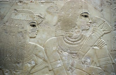 Antiguo Egipto, Pintura/Talla, Ramose y su esposa, Gobernador de Tebas, Valle de los Nobles, Tumba de Ramose de Egyptian Egyptian