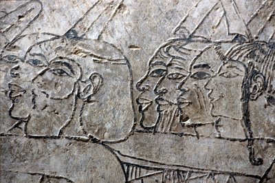 Antiguo Egipto, Pintura mural, Cautivos asiáticos, Estilo Amarna, Tumba de Ramose, Valle de los Nobles, Tebas de Egyptian Egyptian