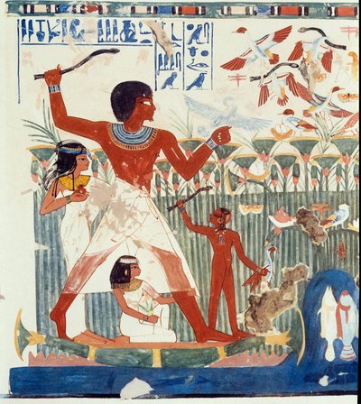 Arte egipcio: Caza de aves de Egyptian Egyptian