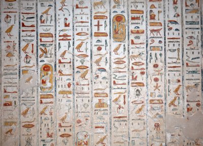 Jeroglífico mural, Valle de los Reyes, Luxor de Egyptian Egyptian
