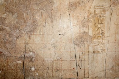 Proyecto de copia de un dibujo cuadriculado, Templo de Horus, Edfu de Egyptian Egyptian