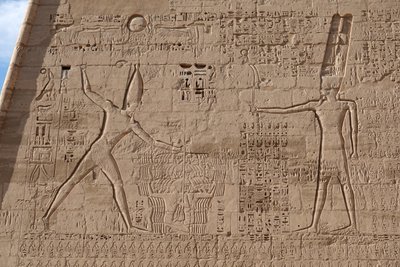 Escena de la masacre de enemigos, Templo de Horus, Edfu de Egyptian Egyptian