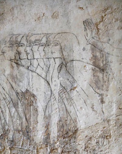 Dibujo de un grupo de mujeres, tumba de Ramose de Egyptian Egyptian