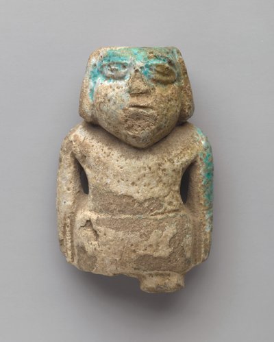 Estatuilla de un hombre de pie, Período Dinástico Temprano, c.3000-2675 a.C. (faianza). de Egyptian Egyptian