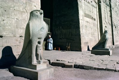 Entrada al Templo de Horus de Egyptian Ptolemaic Period