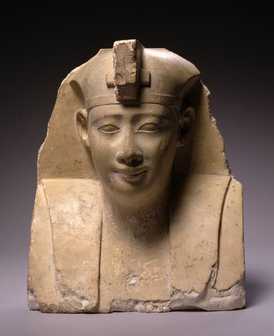 Cabeza, período ptolemaico temprano (304-250 a.C.) (caliza) de Egyptian Ptolemaic Period