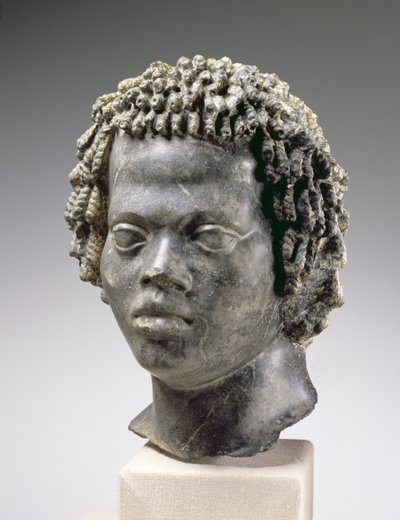 Cabeza de un hombre negro, finales del siglo II a.C. de Egyptian Ptolemaic Period