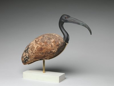 Ibis (madera pintada y bronce, ojos de vidrio) de Egyptian Ptolemaic Period