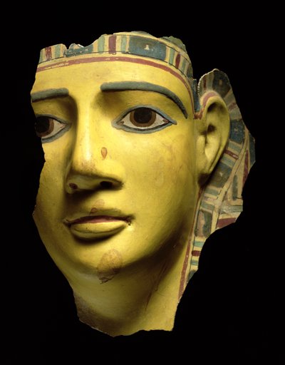 Máscara de momia (cartonaje policromado) de Egyptian Ptolemaic Period