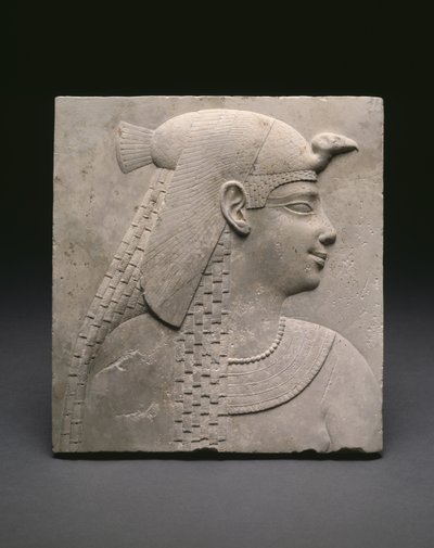 Placa de relieve que representa a una reina o diosa, período ptolemaico de Egyptian Ptolemaic Period