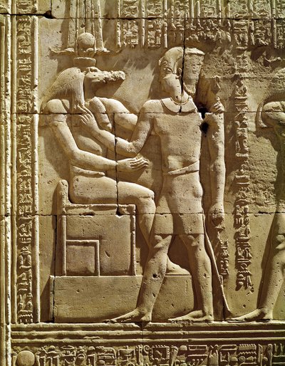 Relieve de Sobek y Ptolomeo VI Filométor (180-45 a.C.) de Egyptian Ptolemaic Period