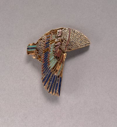Incrustación de tocado de buitre, 100-1 a.C. de Egyptian Ptolemaic Period