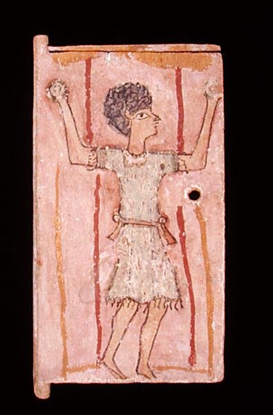 Niño haciendo malabares, puerta de un gabinete de Egyptian School