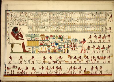 Jeroglíficos egipcios, de Views, etc., de Sheikh-Hassan a Beni-Hassan, Atlas Folio (papel) de Egyptian School