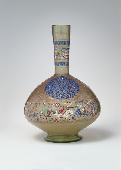 Botella esmaltada y dorada, c.1270-99 de Egyptian School