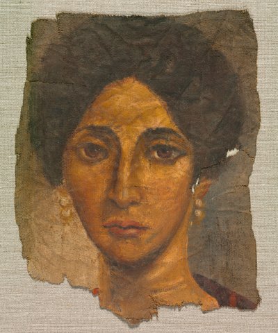 Retrato funerario de una mujer, c.138-192 de Egyptian School