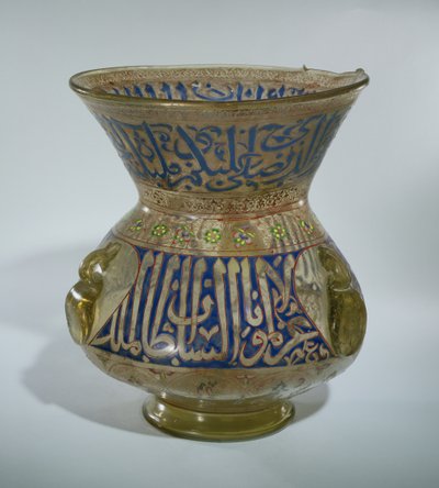 Lámpara de mezquita en nombre de al Malik al Nasu Muhammad, c.1300-1340 de Egyptian School