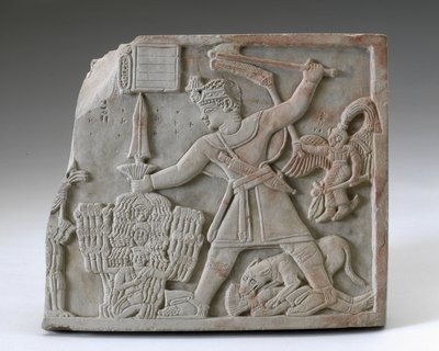 El príncipe Arikankharer matando a sus enemigos, Meroe de Egyptian School