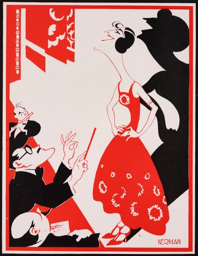 Caricatura de la actriz inglesa Gracie Fields, por Einar Nerman (1888-1983), de The Tatler, nº 1411, 11 de julio. de Einar Nerman