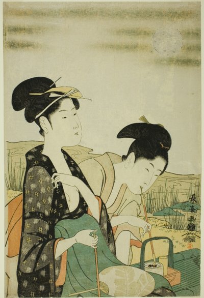 Observación de la Luna de Eishōsai Chōki