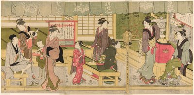 La sala delantera del Naniwaya (Naniwaya misesaki) de Eishōsai Chōki