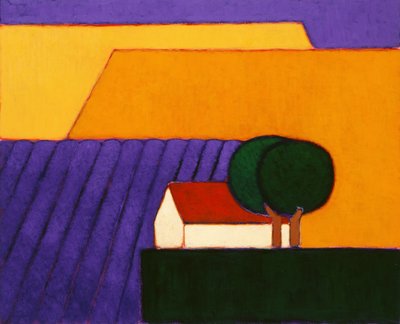 Campo de lavanda, Provenza, 2004 de Eithne Contemporary Artist Donne