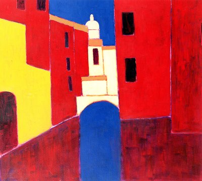 Río en Cannaregio, Venecia, 1999 de Eithne Contemporary Artist Donne