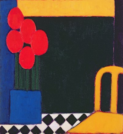 Tulipanes y silla amarilla, 2002 de Eithne Contemporary Artist Donne
