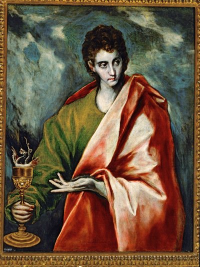 San Juan Evangelista (pintura sobre lienzo) de El (1541-1614) Greco