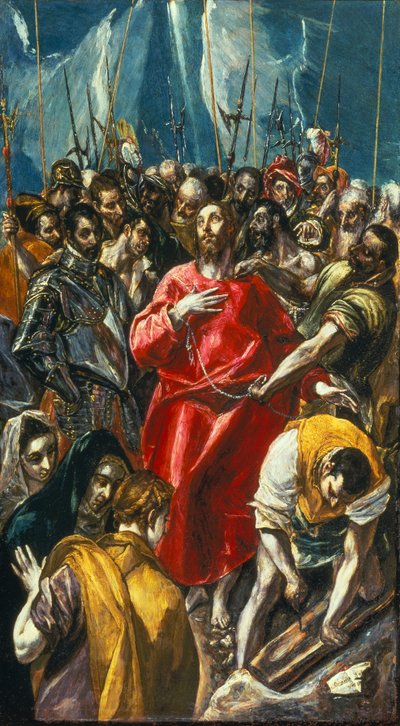 El Espolio, El despojo de Cristo, c.1577-79 (óleo sobre tabla) de El (1541 1614) (studio of) Greco