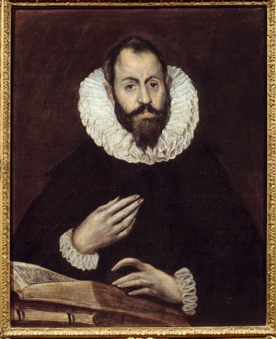 Retrato de hombre. Pintura de Domenikos Theotokopoulos llamado El Greco (1541-1614), circa 1600-1610 de El Greco