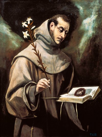 Retrato de San Antonio de Padua de El Greco