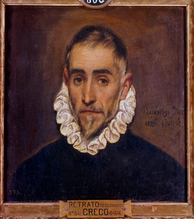 Retrato de un caballero. Pintura de Domenikos Theotokopoulos, llamado El Greco (1541-1614) 1604. Dim. 0,64 x 0,51 m. Madrid, Museo del Prado de El Greco